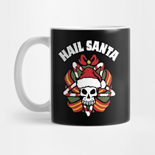 hail santa funny christmas satan santa skull Mug